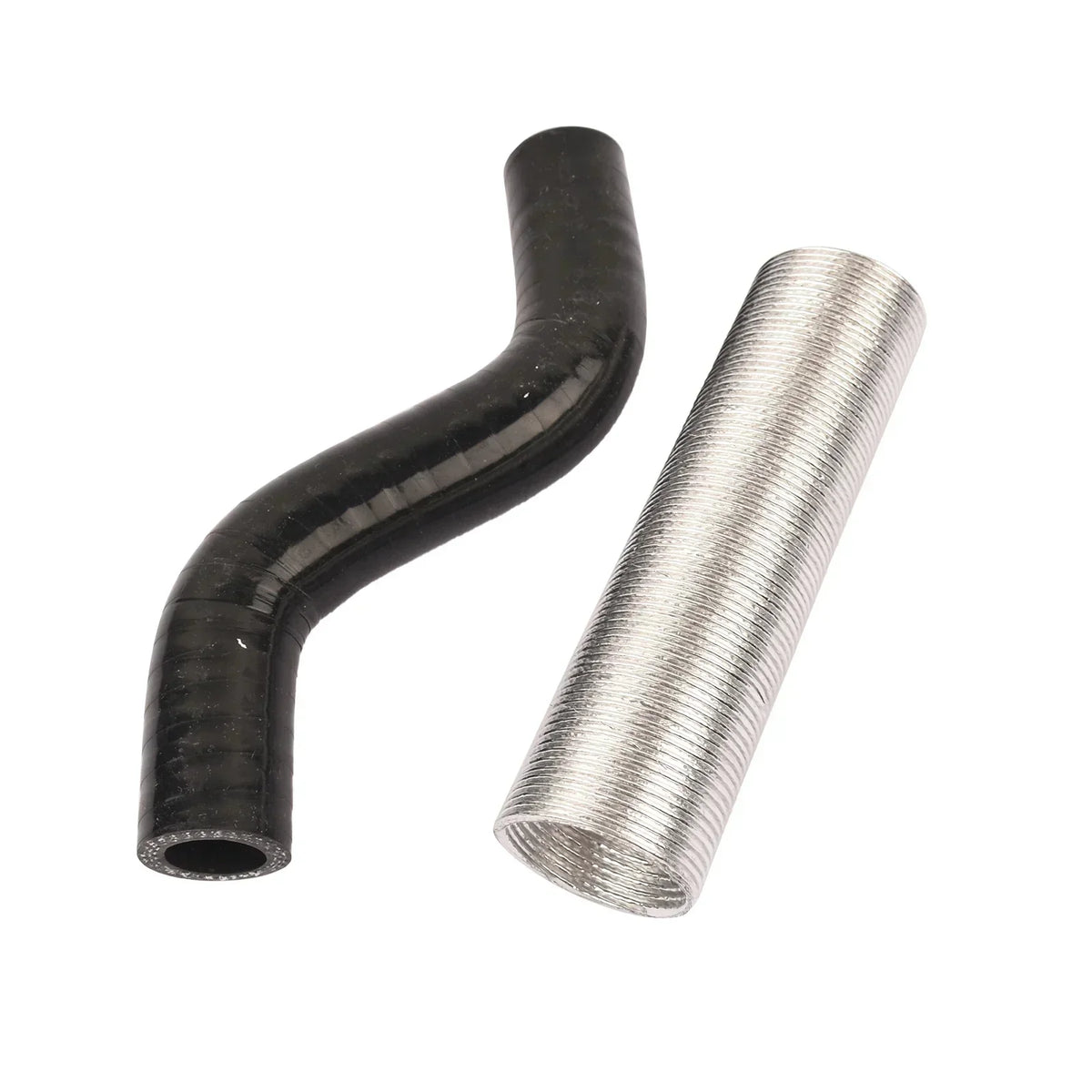 Zestaw przewodów olejowych turbo mini r55 r61 1.6 k03 czarny gumowy przewód i srebrna metalowa rurka falista do linii powrotnej oleju