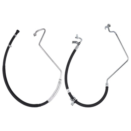 Dwa czarne gumowane metalowe przewody klimatyzacji z końcówkami do ford transit mk8 2 2 td tdci rwd