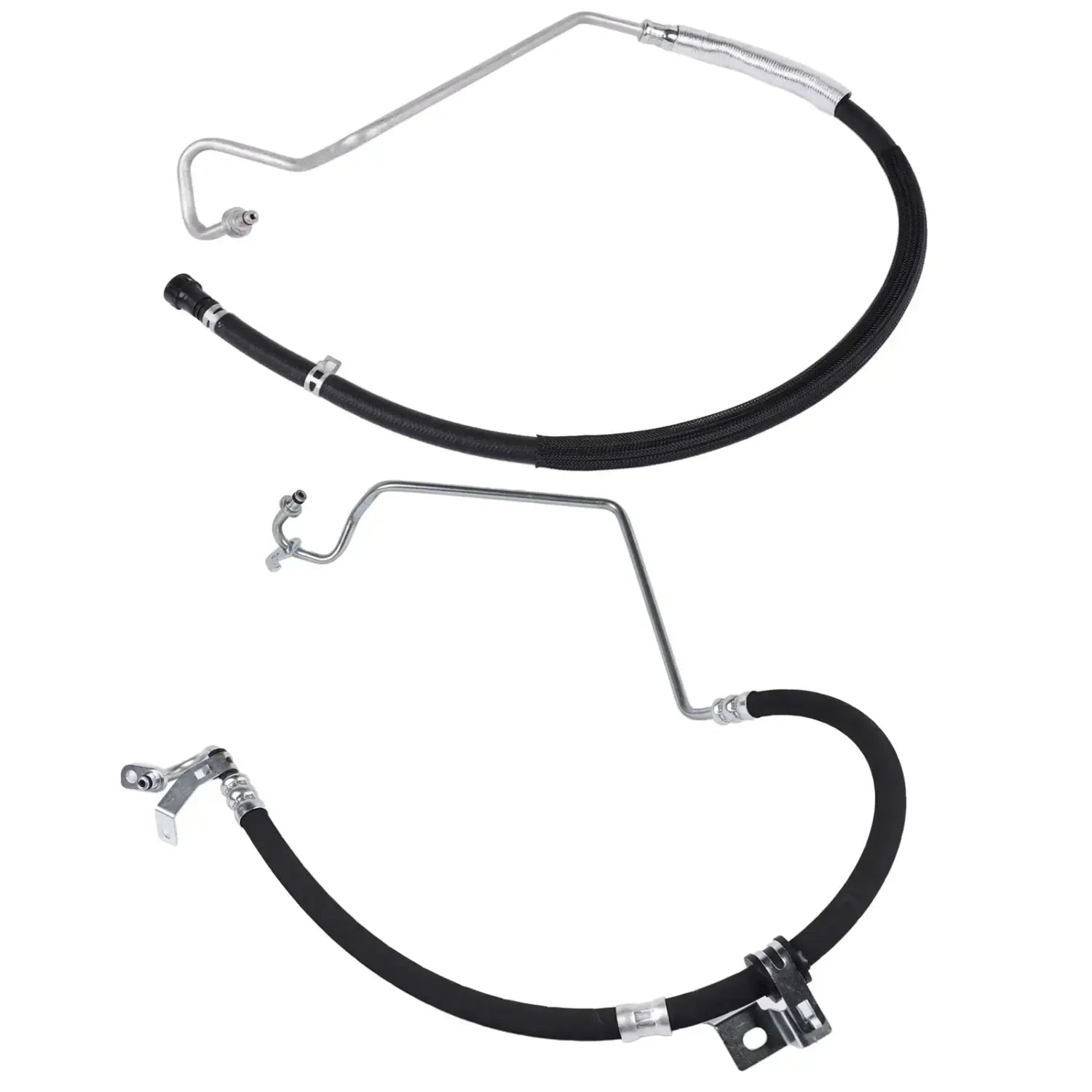 Czarne gumowe przewody hamulcowe z metalowymi chromowanymi końcówkami do ford transit mk8 2 2 td tdci rwd