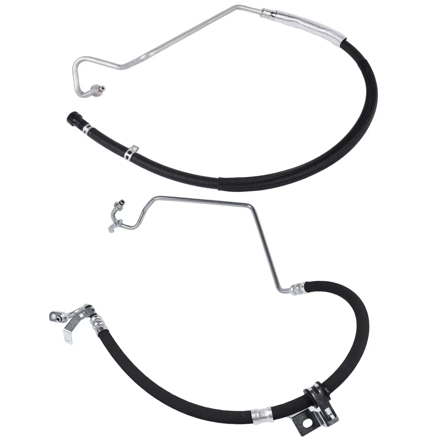 Czarne gumowe przewody hamulcowe z metalowymi chromowanymi końcówkami do ford transit mk8 2 2 td tdci rwd