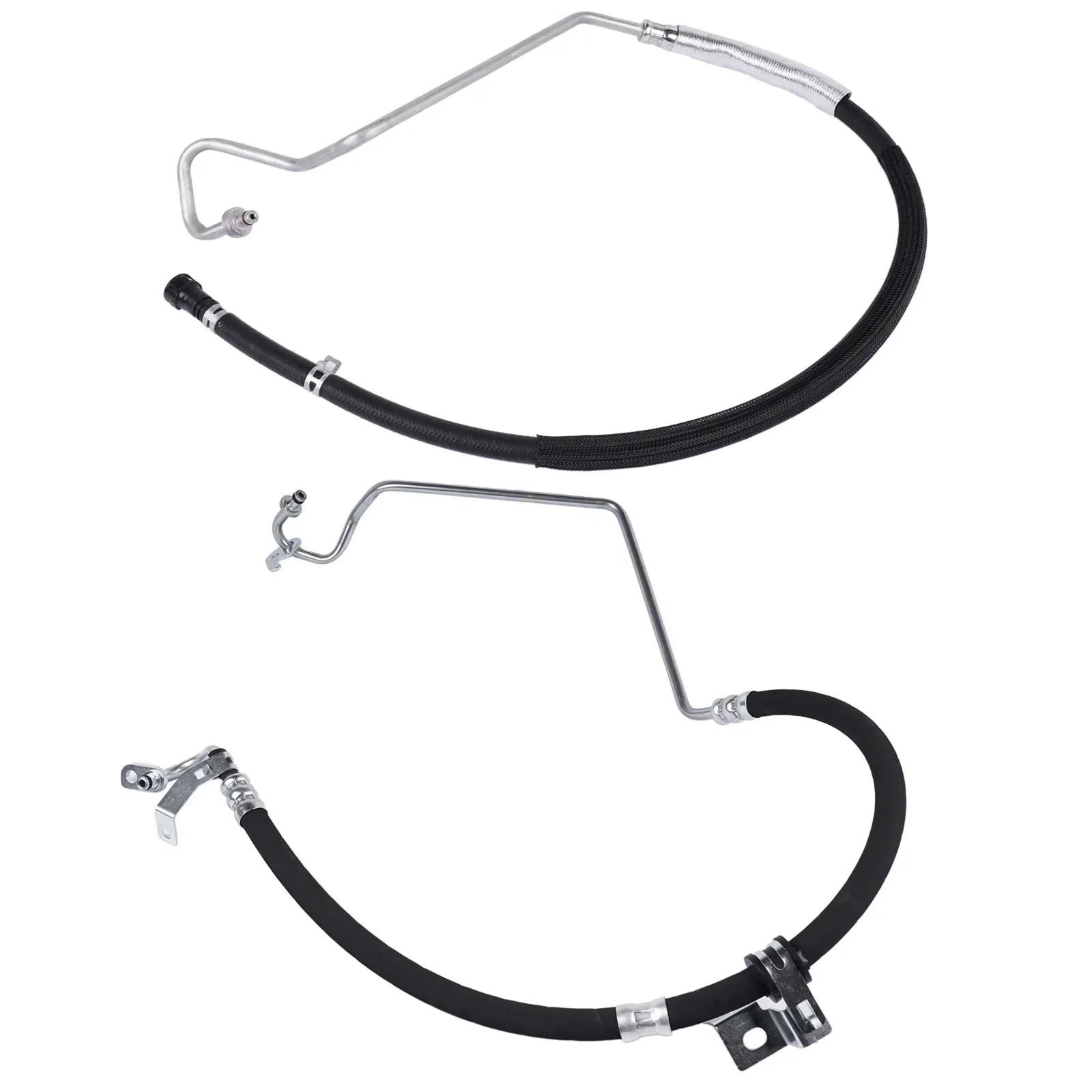 Czarne gumowe przewody hamulcowe z metalowymi chromowanymi końcówkami do ford transit mk8 2 2 td tdci rwd