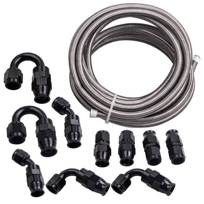 AN-6 PTFE 6 m Kraftstoffleitungssatz mit Anschlüssen