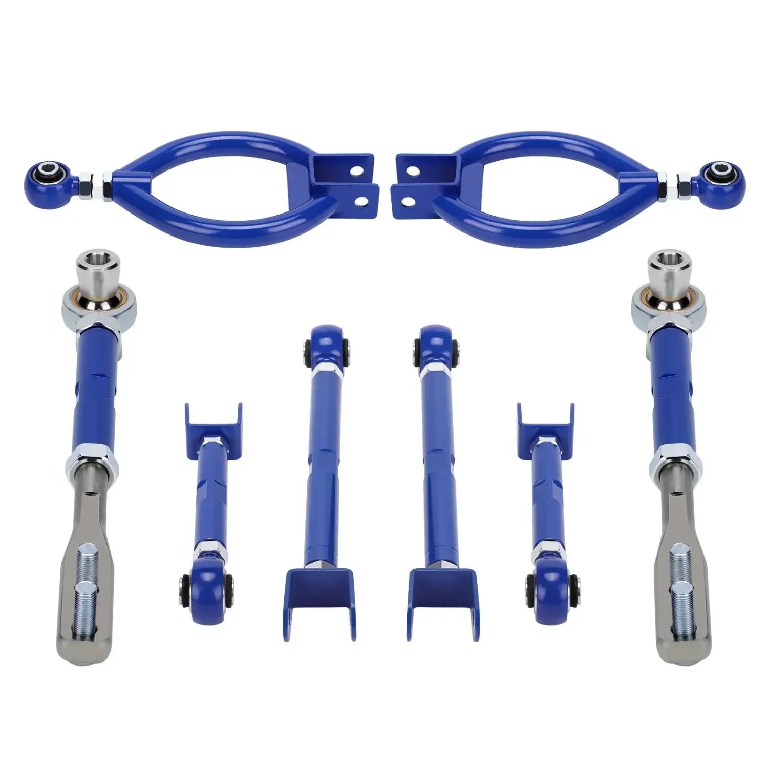 Zestaw camber tylny do nissan 300zx z32 90 96 niebieskie ramiona napinaczy z chromowanymi przegubami metalowymi