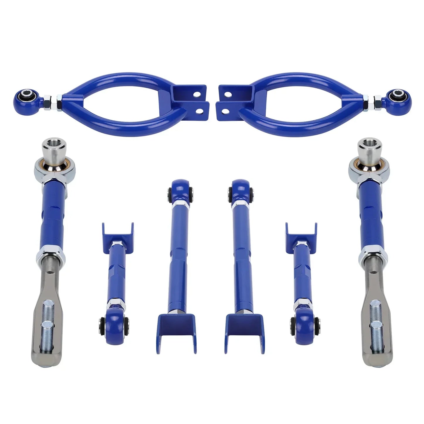Zestaw camber tylny do nissan 300zx z32 90 96 niebieskie ramiona napinaczy z chromowanymi przegubami metalowymi
