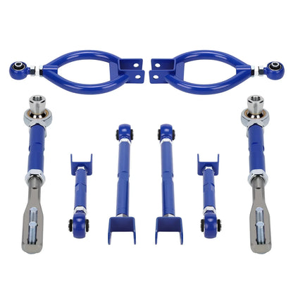 Zestaw camber tylny do nissan 300zx z32 90 96 niebieskie ramiona napinaczy z chromowanymi przegubami metalowymi