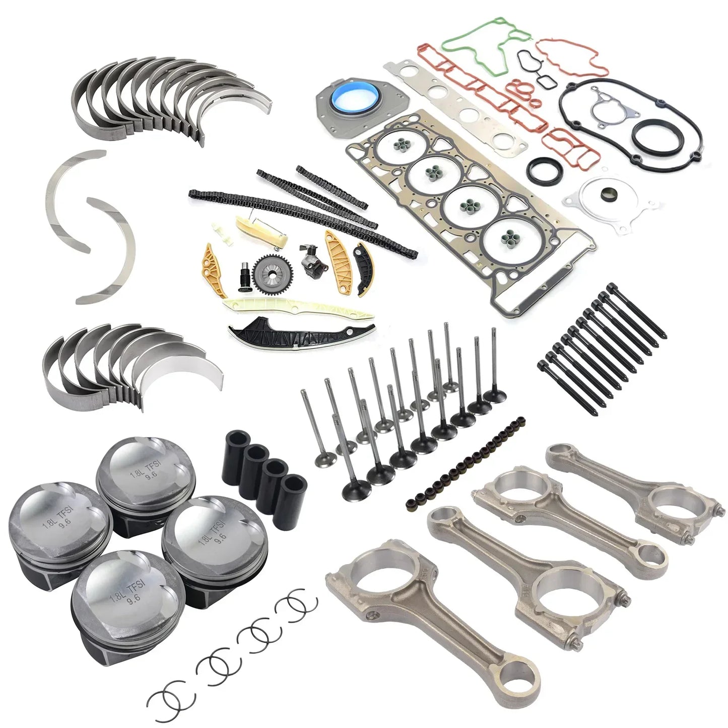 AP01 motorombygningseftersynssæt + Φ23mm stempler til VW CC Audi A3 A4 A5 TT 1.8 TFSI