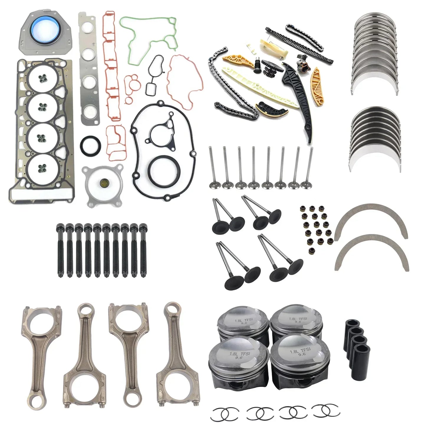AP01 motorombygningseftersynssæt + Φ23mm stempler til VW CC Audi A3 A4 A5 TT 1.8 TFSI
