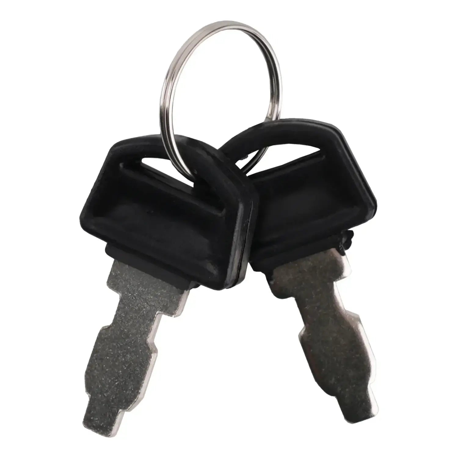 Czarne plastikowe kluczyki z metalowym srebrnym ostrzem na metalowym kółku do rozrusznika z solenoidem honda gx160