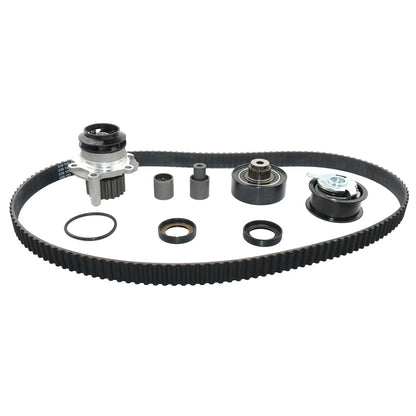 Czarny gumowy pasek rozrządu z metalowymi kołami pasowymi i uszczelkami do vw jetta diesel sohc turbocharged 1.9l alh
