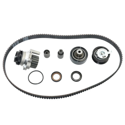 Czarny gumowy pasek rozrządu z metalowymi kołami i uszczelkami do diesel sohc turbocharged vw jetta alh 1.9l