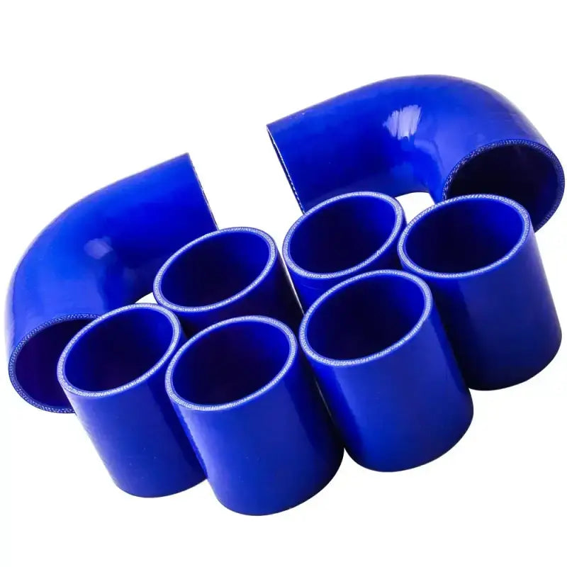 Zestaw Rurek Intercoolera Turbo 2.5 Inch 64mm Aluminiowy z Silikonem i Zaciskami