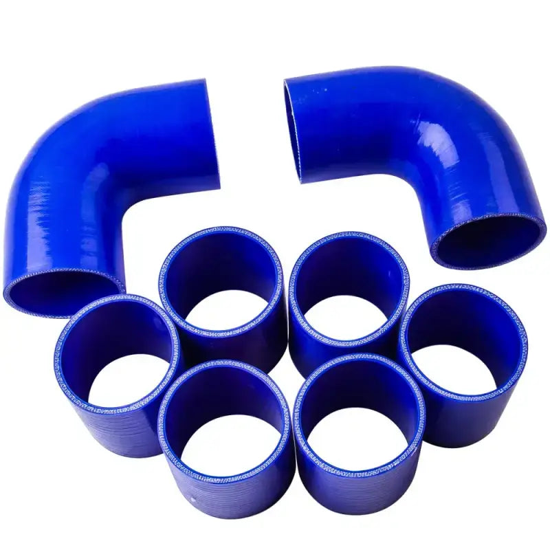 Zestaw Rurek Intercoolera Turbo 2.5 Inch 64mm Aluminiowy z Silikonem i Zaciskami