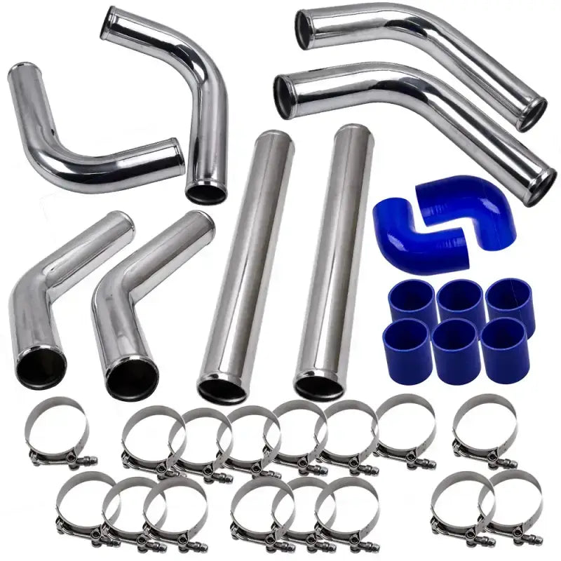 Zestaw Rurek Turbo Intercoolera 2.5 Calowy Aluminium + Silikon + Clamps