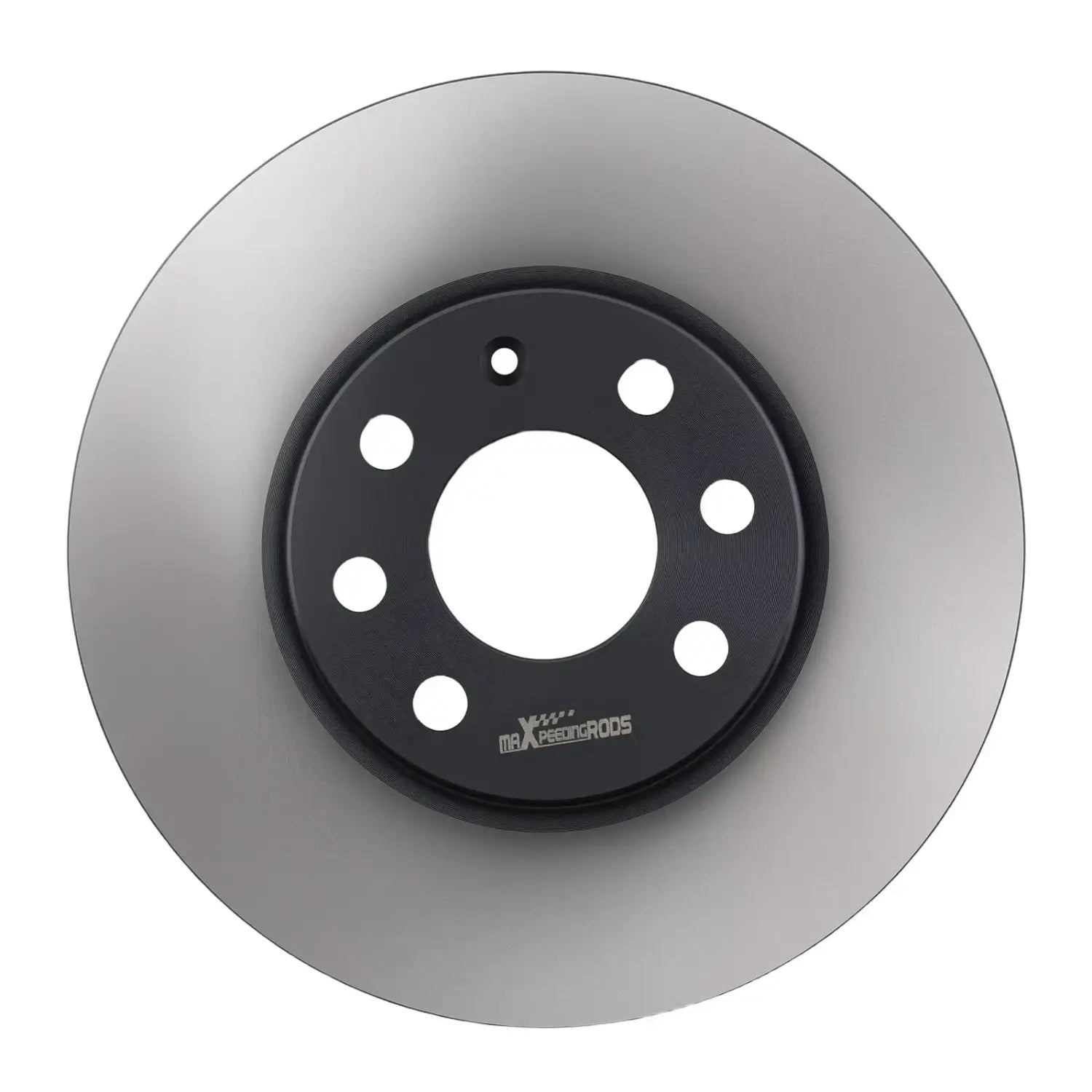 Czarno-srebrna wentylowana tarcza hamulcowa opel vauxhall meriva z logo x-ray i sześcioma otworami montażowymi
