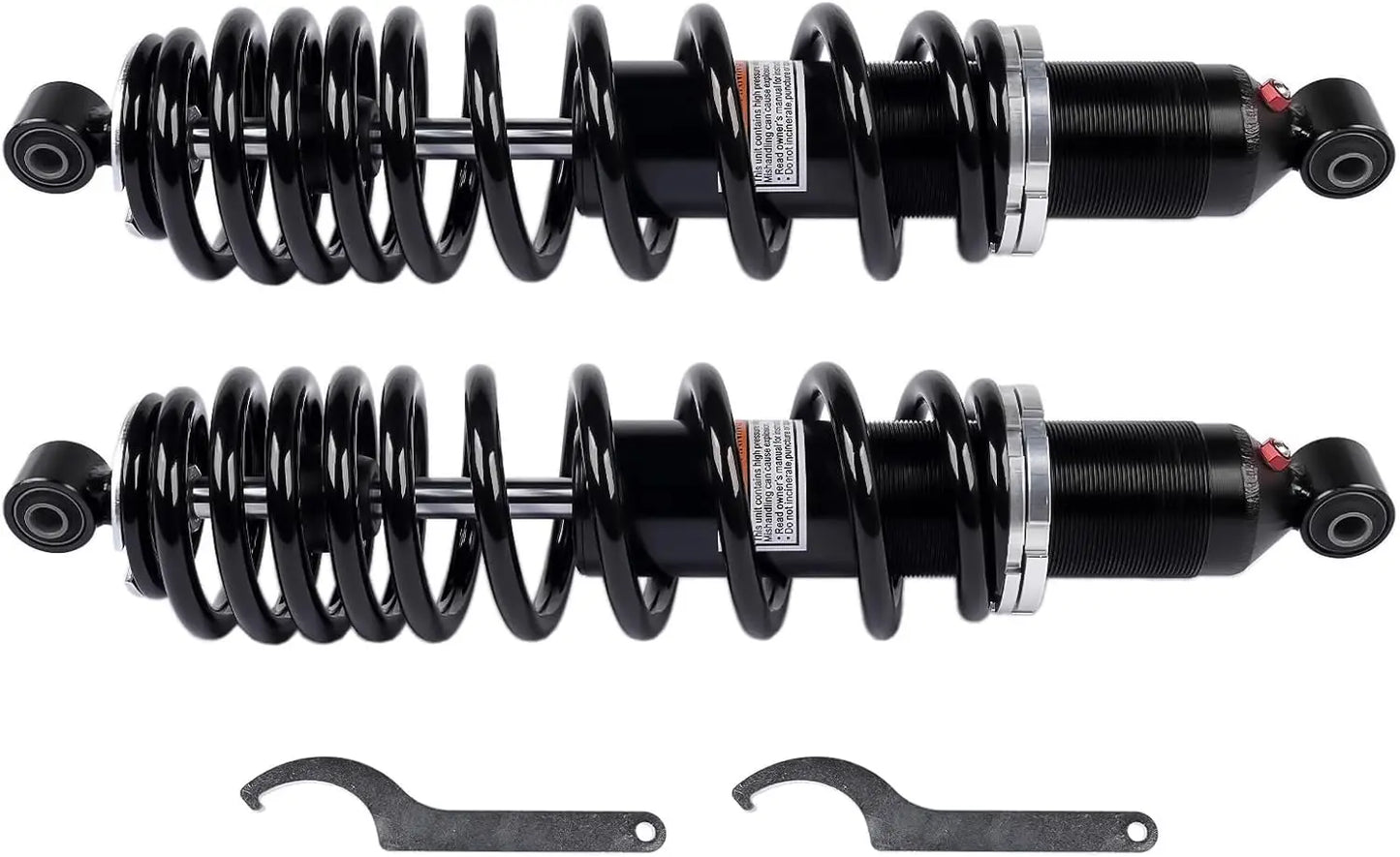 Zestaw tylnych czarnych coilover amortyzatorów do polaris utv ranger 400 500 570 z czerwonymi pokrętłami regulacji