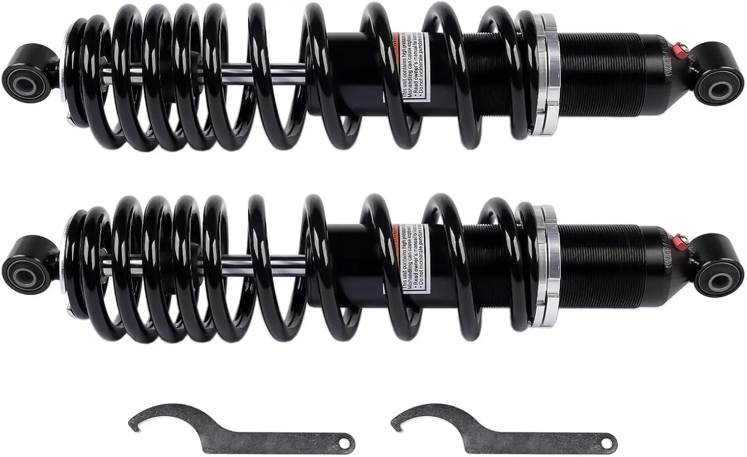 Zestaw tylnych czarnych coilover amortyzatorów do polaris utv ranger 400 500 570 z czerwonymi pokrętłami regulacji