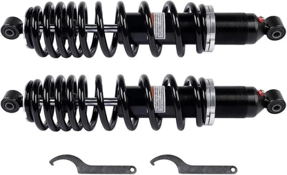 Zestaw tylnych czarnych coilover amortyzatorów do polaris utv ranger 400 500 570 z czerwonymi pokrętłami regulacji