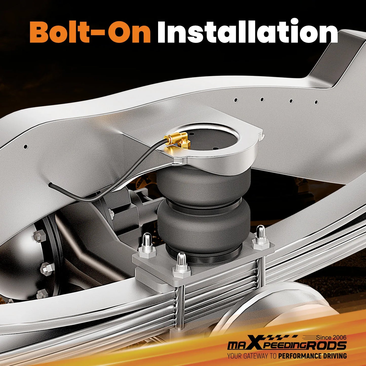 Rear Air Helper Springs Kit for Iveco Daily 35S 35L ​​2006-2014 8800LB Capacity