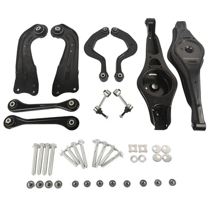 Ap01 czarne metalowe tylne zawieszenia control arms z zestawem śrub do audi a3 tt vw gti jetta 2006-2009