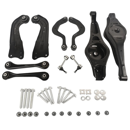 Ap01 czarne metalowe tylne zawieszenia control arms z zestawem śrub do audi a3 tt vw gti jetta 2006-2009