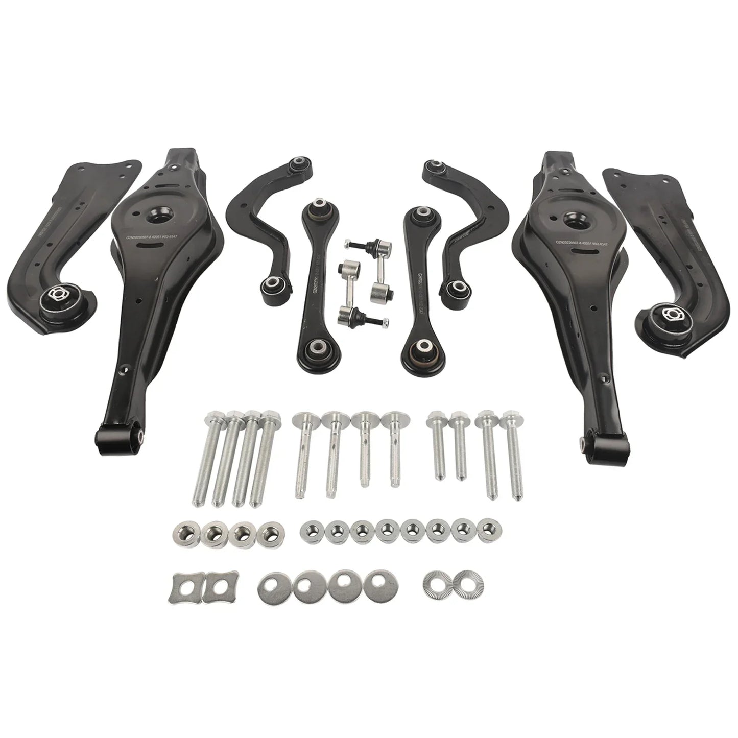 Czarny metalowy zestaw tylnych control arms z śrubami do audi a3 tt vw gti jetta rabbit 2006-2009
