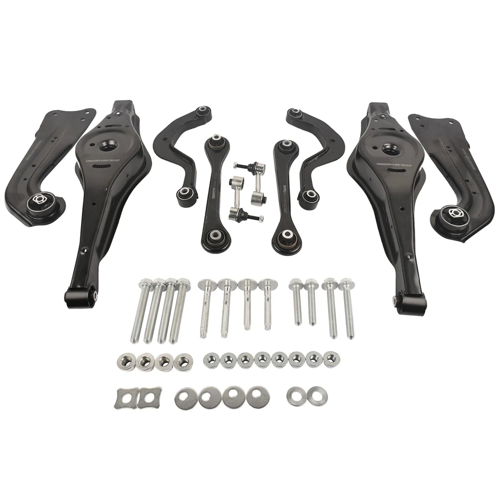 Czarny metalowy zestaw tylnych control arms z śrubami do audi a3 tt vw gti jetta rabbit 2006-2009