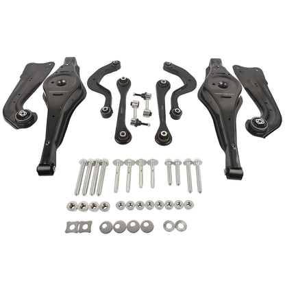Czarny metalowy zestaw tylnych control arms z śrubami do audi a3 tt vw gti jetta rabbit 2006-2009