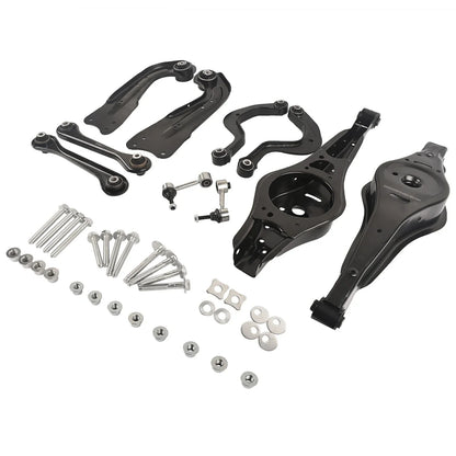 Czarny metalowy zestaw tylnych control arms z śrubami do audi a3 tt vw gti jetta rabbit 2006-2009