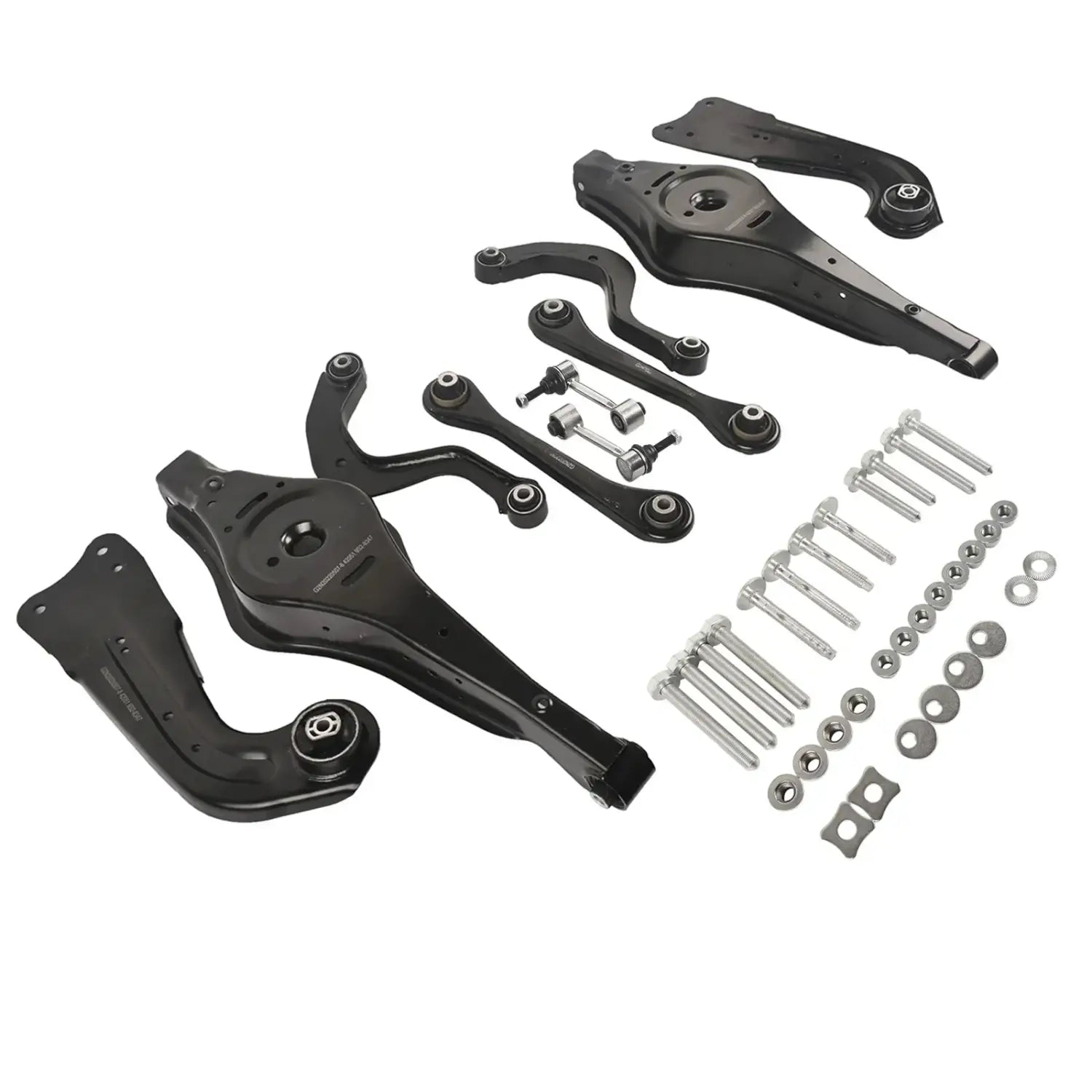 Czarny metalowy zestaw tylnych metalowych ramion zawieszenia z śrubami do audi a3 tt vw gti jetta rabbit 2006-2009