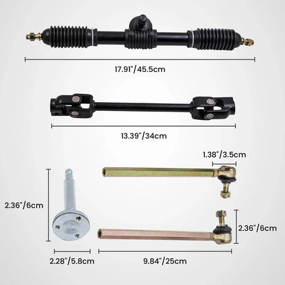 Kit de direction pour kart à pédales 110cc avec barre