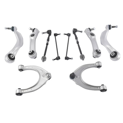 Zestaw srebrnych komponentów zawieszenia samochodowego front side rwd control arm tie rod end links do bmw f10 f12