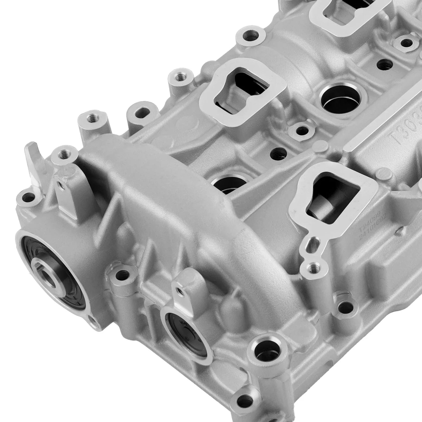 Srebrna metaliczna głowica cylindra silnika z powierzchniami obrobionymi i gwintowanymi otworami do zestawu wału rozrządu dv5rd 1499cc diesel