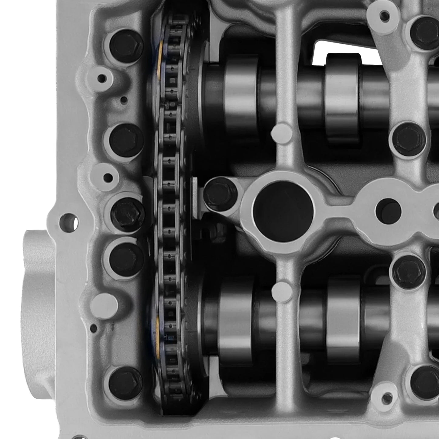 Srebrny metaliczny zestaw wału rozrządu z czarnymi rolkowymi łożyskami i łańcuchem do dv5r dv5rd 1499cc diesel