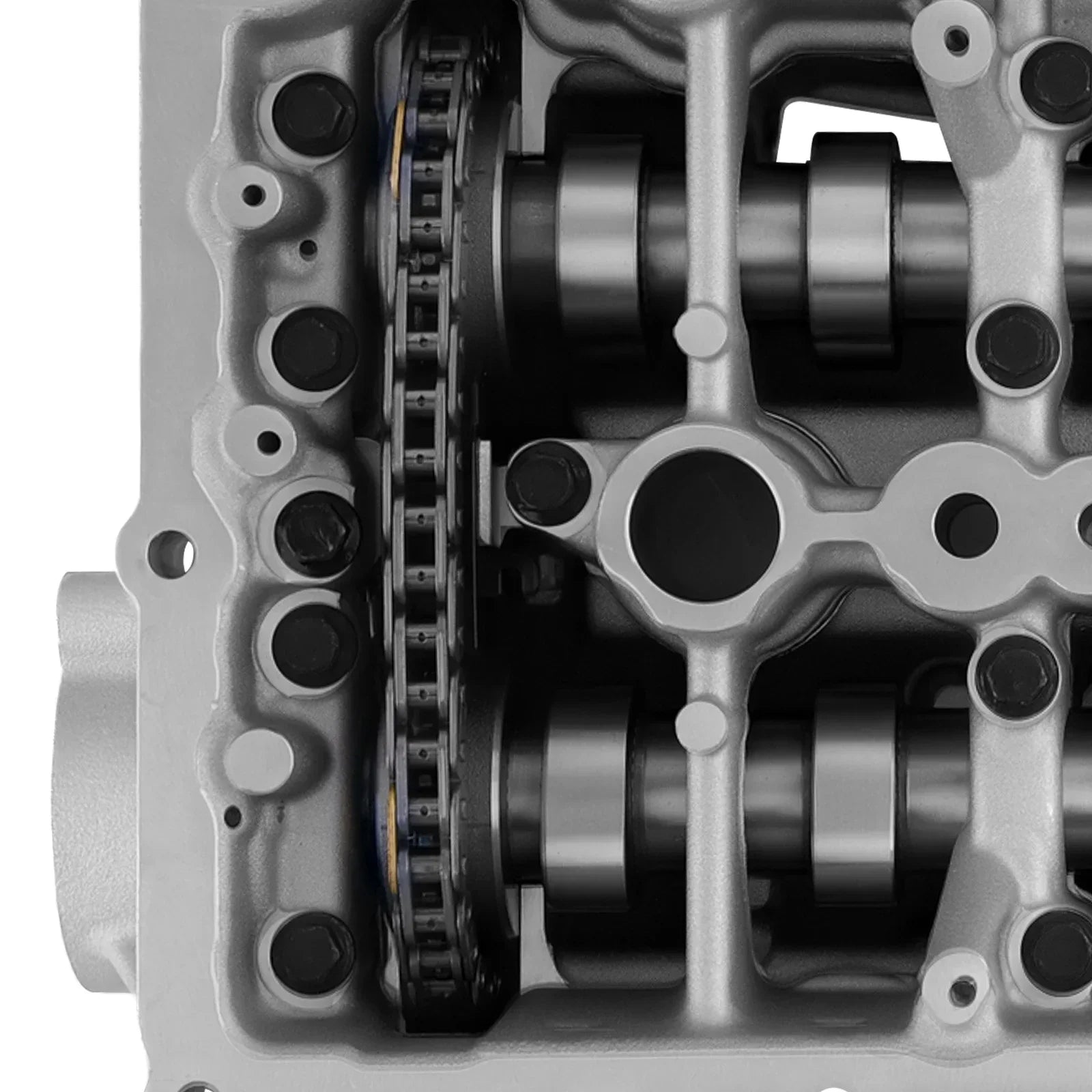Srebrny metaliczny zestaw wału rozrządu z czarnymi rolkowymi łożyskami i łańcuchem do dv5r dv5rd 1499cc diesel