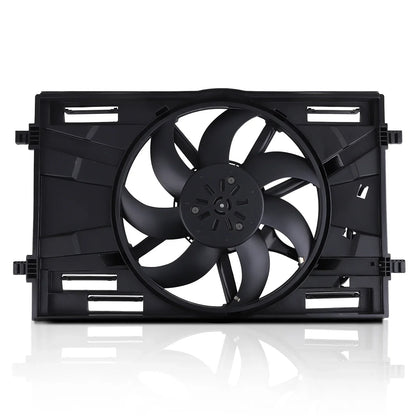 Czarny plastikowy wentylator chłodniczy 5q0121203da z pięcioma łopatkami do skoda karoq audi a3 golf passat