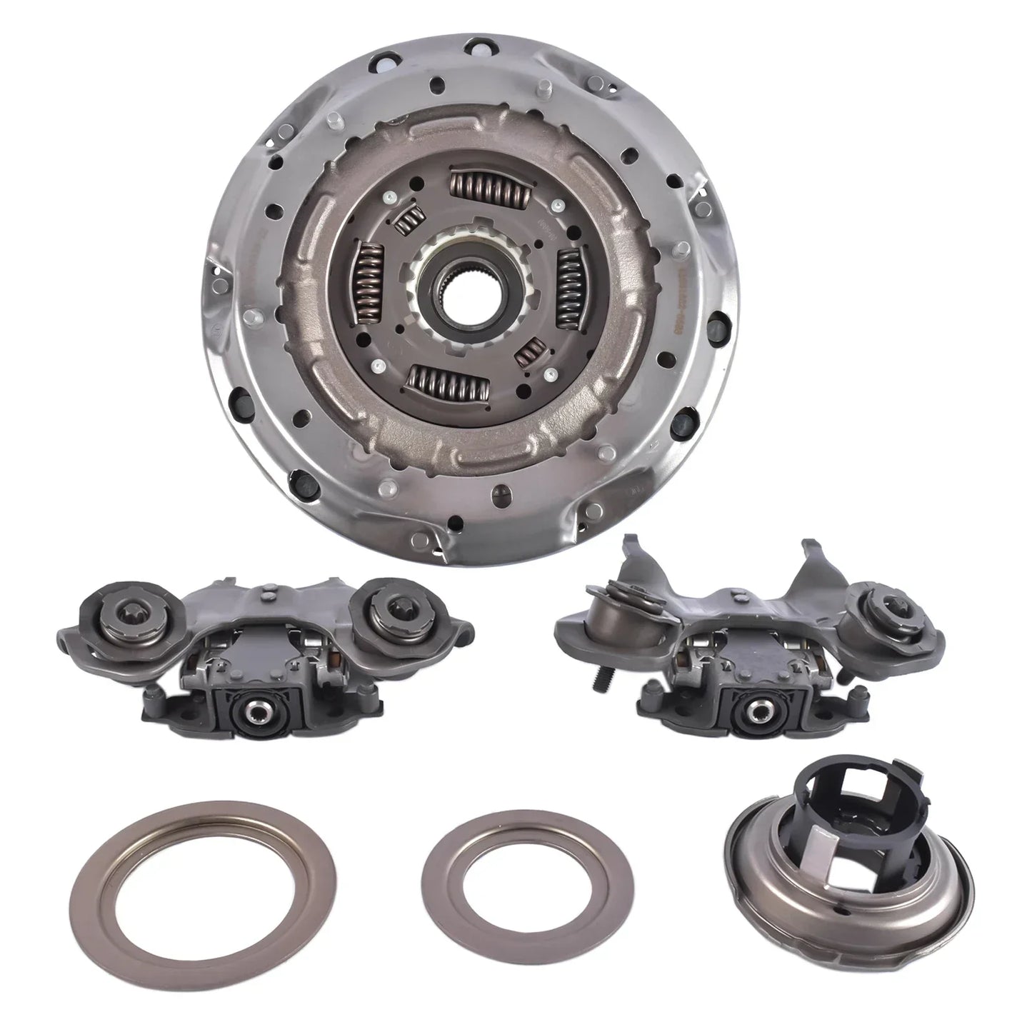 Srebrny metaliczny zestaw sprzęgła z sprężynami i dociskiem do ford focus ford fiesta nr części ap03