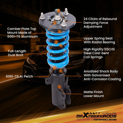 Maxpeedingrods T6 Gewindefahrwerk Stoßdämpfer + Federdämpfer-Kit für Toyota Camry 92–01