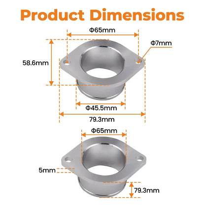 BOV Type-S/Type-RS 2.5 inch wastegate kit