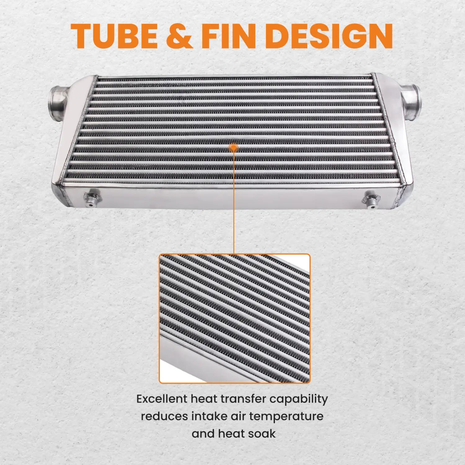 Universal 600x300x76mm intercooler + 76mm 3’’ aluminium pipe + Silicone Hose Kit
