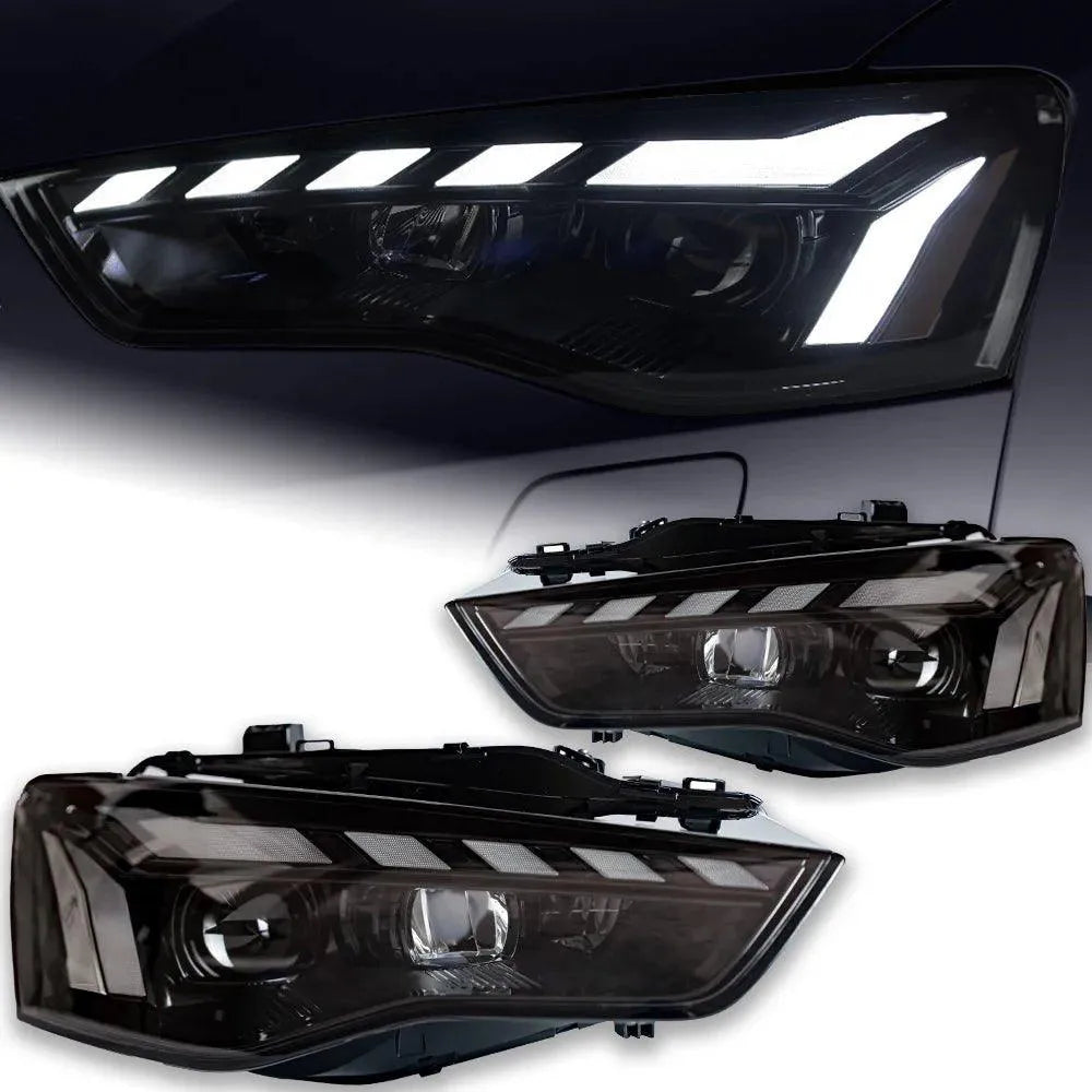 Lampy Przednie do Audi A5 LED z Animowanym DRL, Dynamicznym Sygnałem i Cofaniem (2008-2016) - Multigenus