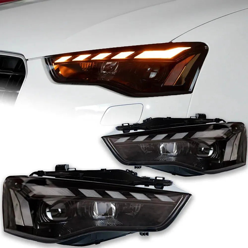 Lampy Przednie do Audi A5 LED z Animowanym DRL, Dynamicznym Sygnałem i Cofaniem (2008-2016) - Multigenus