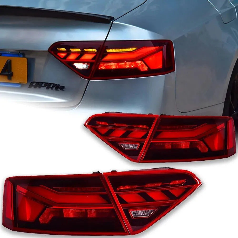 Lampy Tylne do Audi A5 LED S5 z Animacją DRL, Dynamicznym Sygnałem i Cofaniem (2008-2016) - Multigenus