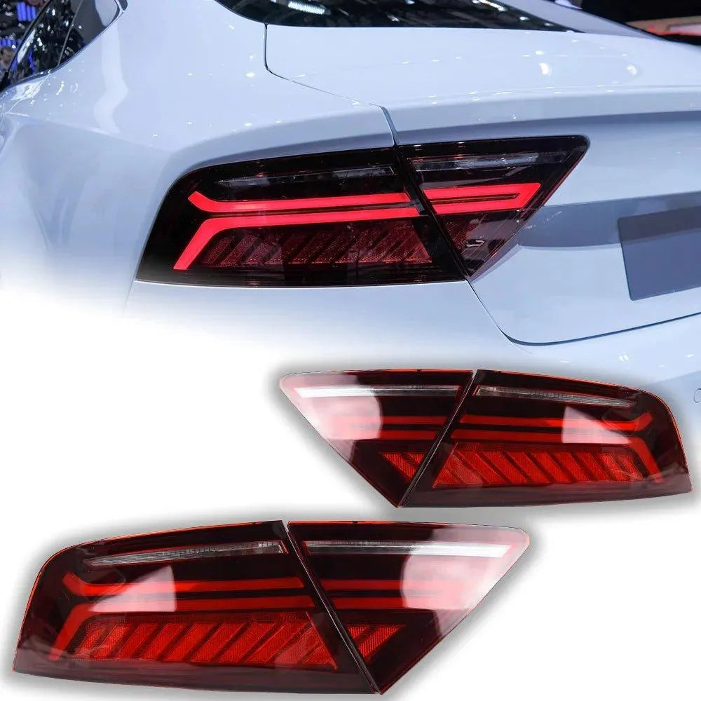 Lampy Tylne do Audi A7 LED w Stylizacji RS7 z DRL, Dynamicznym Sygnałem i Cofaniem (2011-2018) - Multigenus