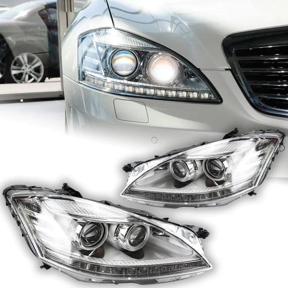 Lampy Przednie do Benz W221 LED z DRL, Sygnałem, HID Bi-Xenon (2006-2009) S300 S400 - Multigenus