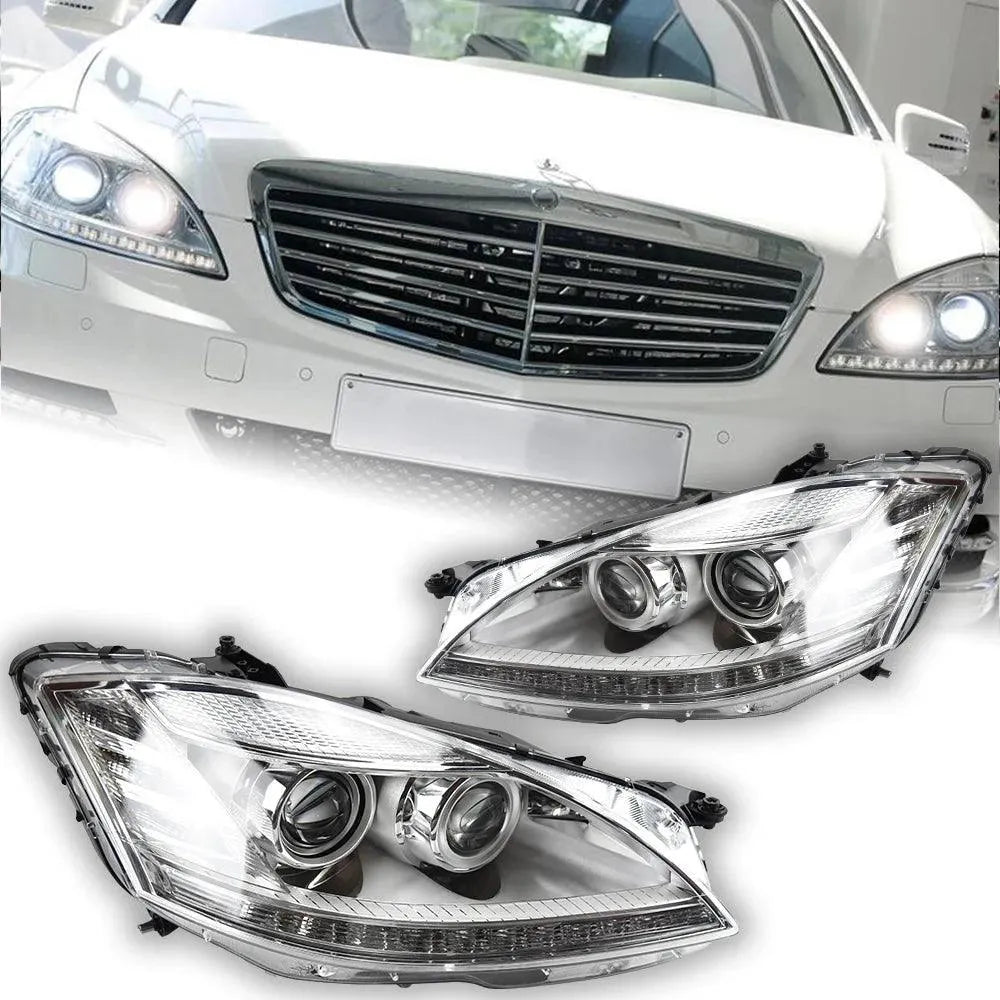 Lampy Przednie do Benz W221 LED z DRL, Sygnałem, HID Bi-Xenon (2006-2009) S300 S400 - Multigenus