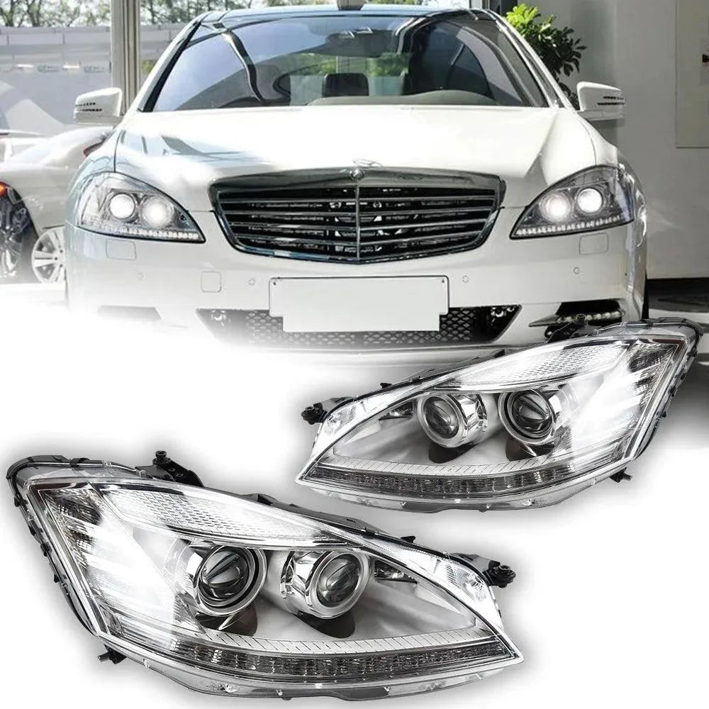 Lampy Przednie do Benz W221 LED z DRL, Sygnałem, HID Bi-Xenon (2006-2009) S300 S400 - Multigenus