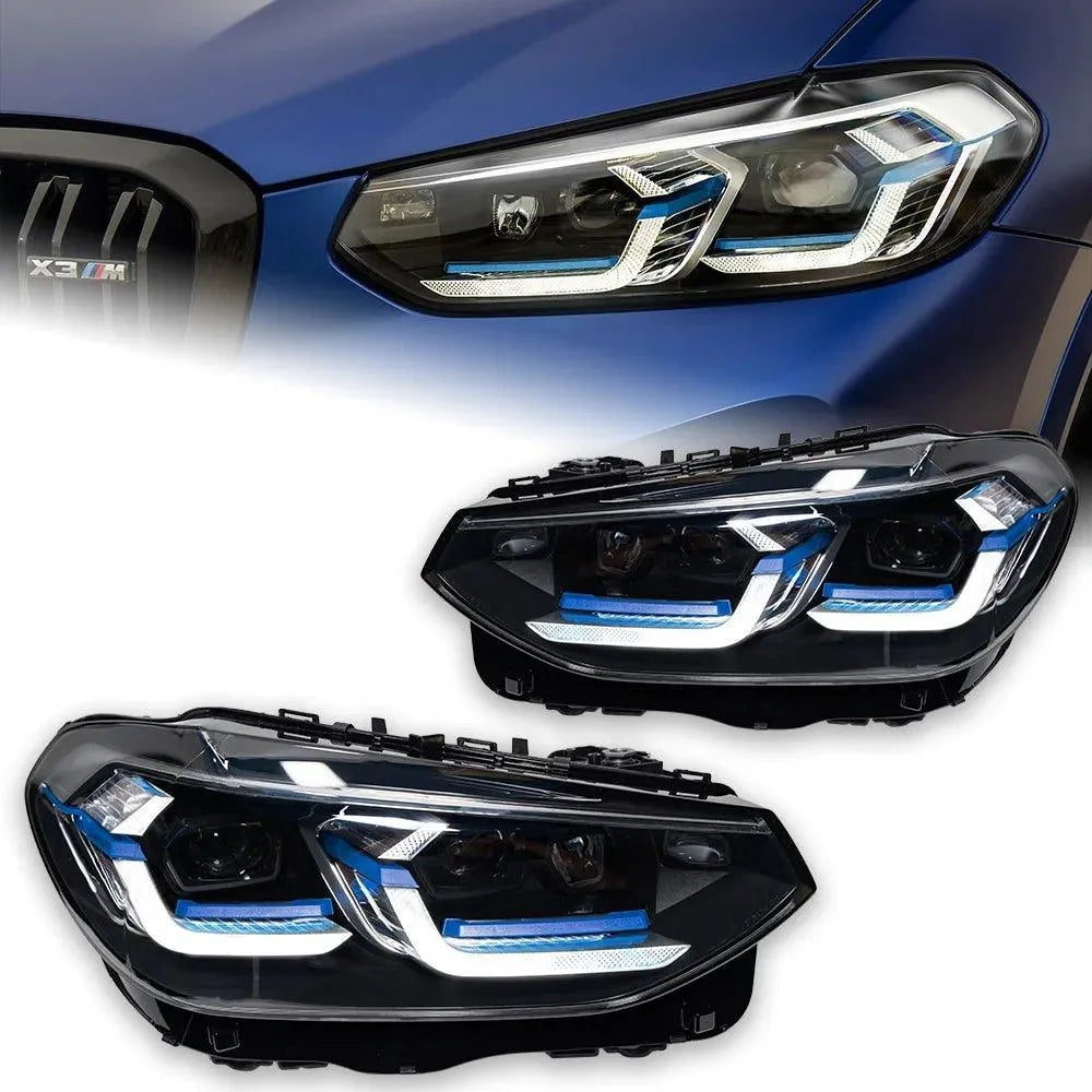 Lampy Przednie do BMW X3 G01 G08 LED w Stylu Laserowym z DRL i Projektorową Soczewką (2018-2022) - Multigenus