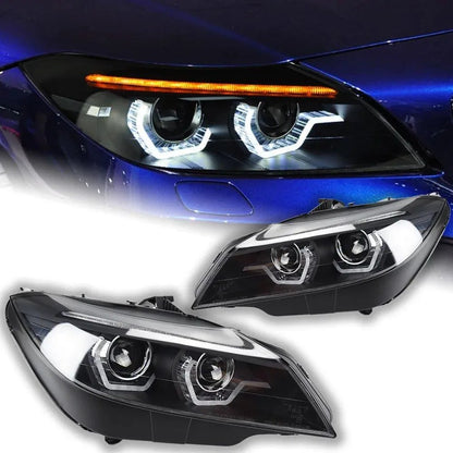 Lampy Przednie do BMW Z4 Stylizowane LED z DRL, Lampami HID Bi-Xenon, Angel Eye i Wiązką Światła Mijania (2009-2016) E89 - Multigenus