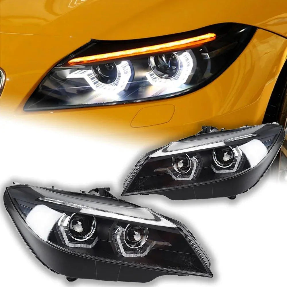 Lampy Przednie do BMW Z4 Stylizowane LED z DRL, Lampami HID Bi-Xenon, Angel Eye i Wiązką Światła Mijania (2009-2016) E89 - Multigenus