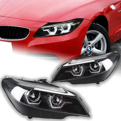 Lampy Przednie do BMW Z4 Stylizowane LED z DRL, Lampami HID Bi-Xenon, Angel Eye i Wiązką Światła Mijania (2009-2016) E89 - Multigenus